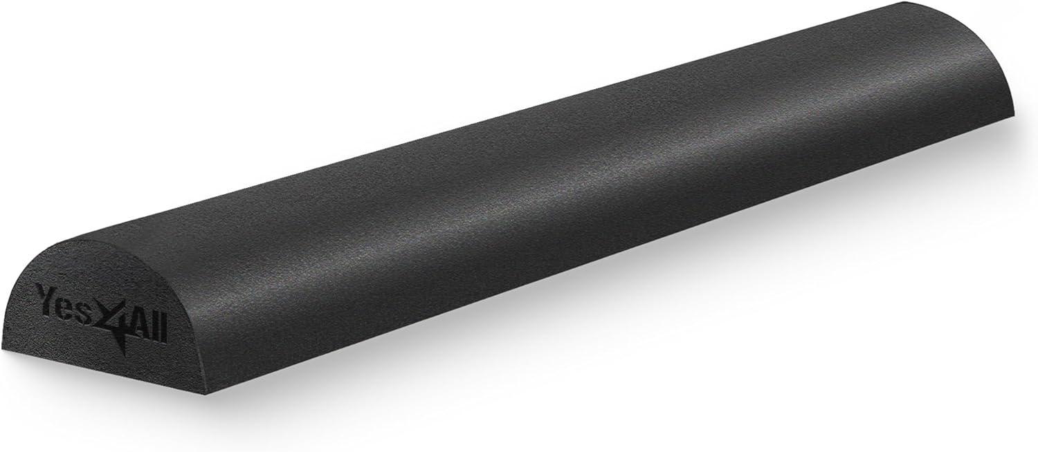 imageYes4All Medium Firm Half Foam Rollers for PostWorkout Relaxation 12182436 inch PE Foam Roll for Back Massage ampamp Yoga ExerciseBlack