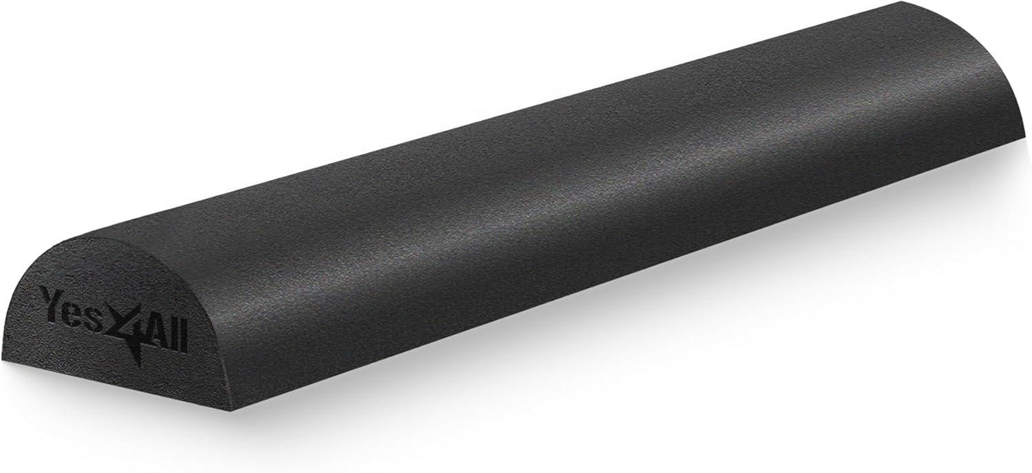 imageYes4All Medium Firm Half Foam Rollers for PostWorkout Relaxation 12182436 inch PE Foam Roll for Back Massage ampamp Yoga ExerciseBlack