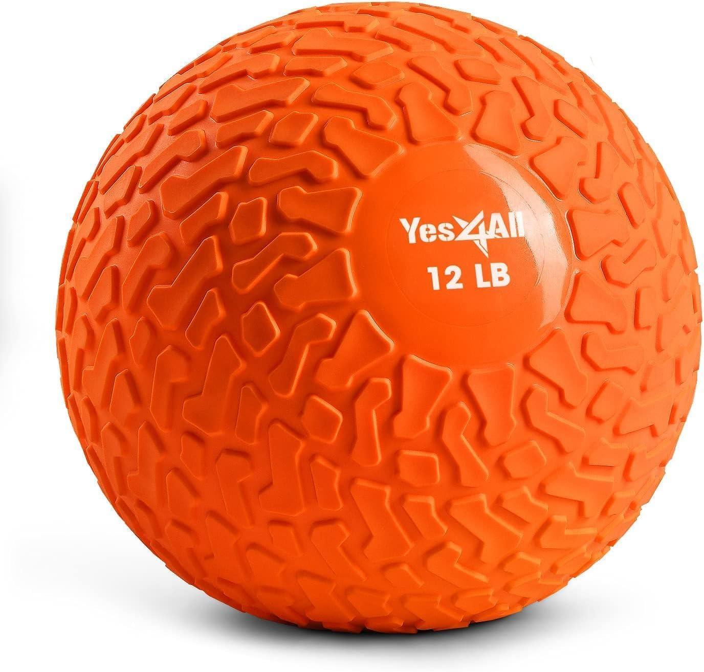 imageYes4All Slam Balls 1040lb Weighted Ball Weight Durable PVC Sand Filled Workout Dynamic Slam Ball for Core StrengthenOrange Beast