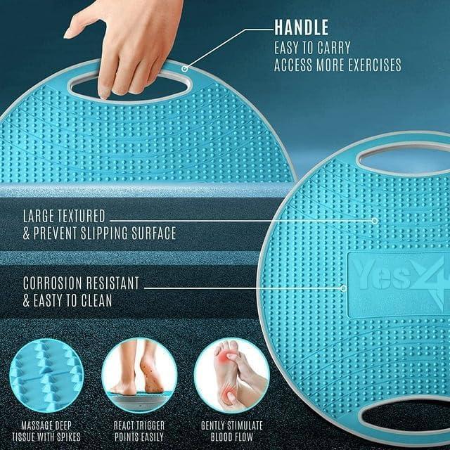 imageYes4All Upgraded Wobble Balance Board 1634quot TPE Nonslip Stability Board for Home Gym Standing Desk