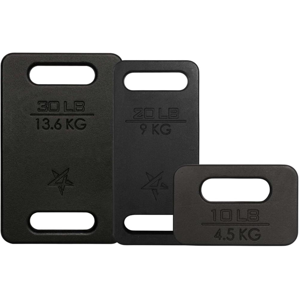 imageYes4All Cast Iron Rucking Weight for Backpack Training Weight Plate with Ergonomic Rounded Handle Protective Glossy Finish for Weighted Walking Hiking Rucking Resistance Workout 10 LBK 60LB