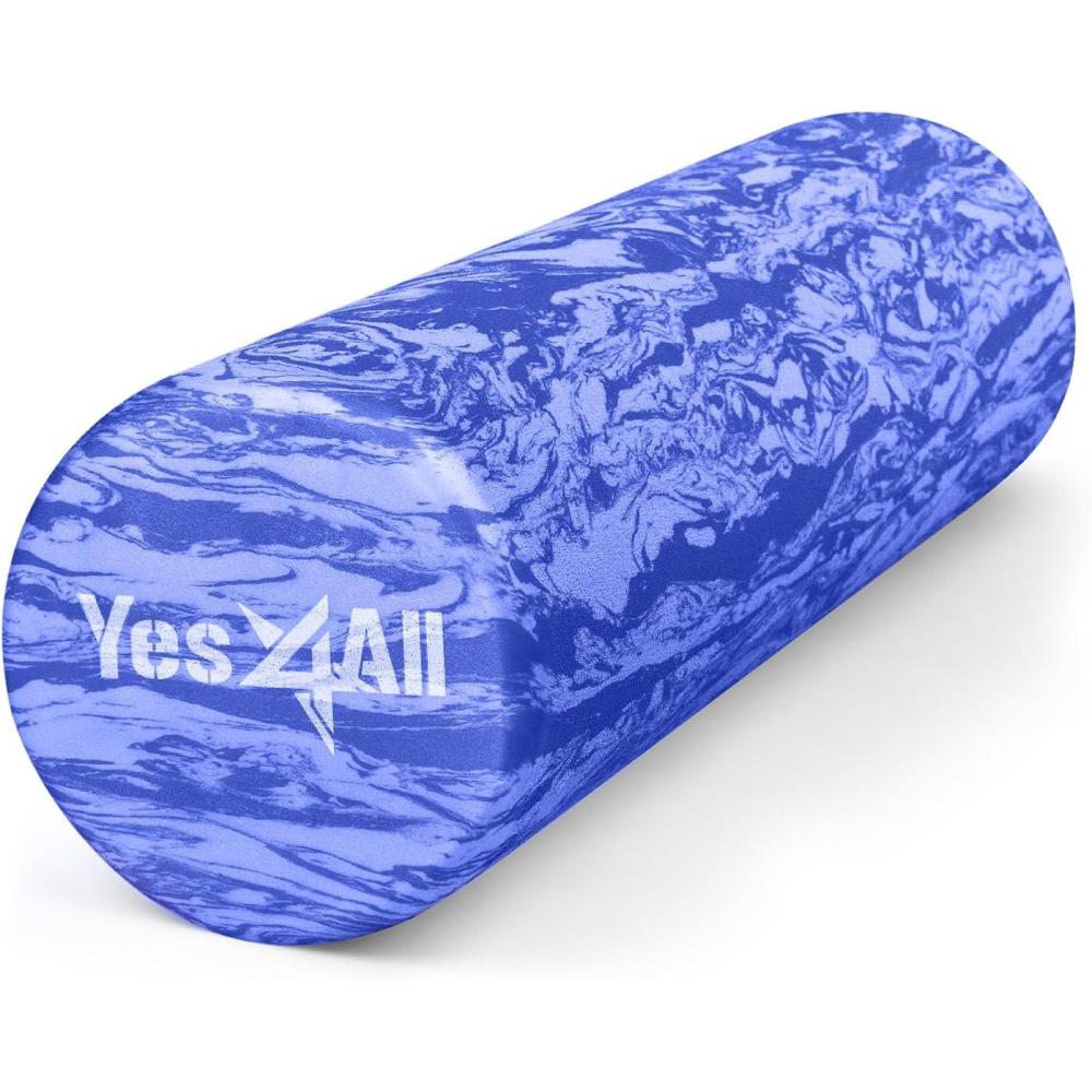 imageYes4All EVA Firm Foam Roller for Back  Round Back Roller for Exercise Yoga ampamp Pilates 12182436 inchN Clematis Marbled
