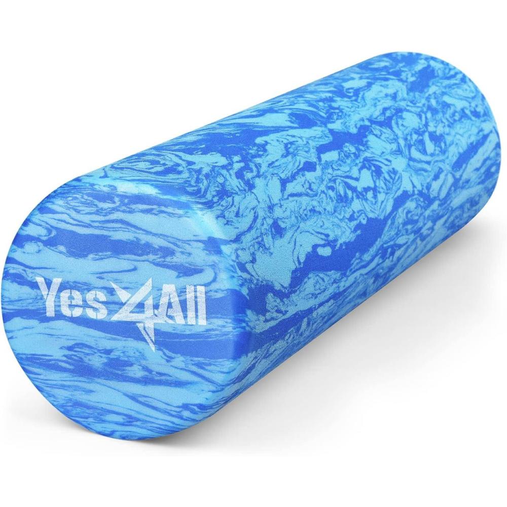 imageYes4All EVA Firm Foam Roller for Back  Round Back Roller for Exercise Yoga ampamp Pilates 12182436 inchO Ocean Marbled