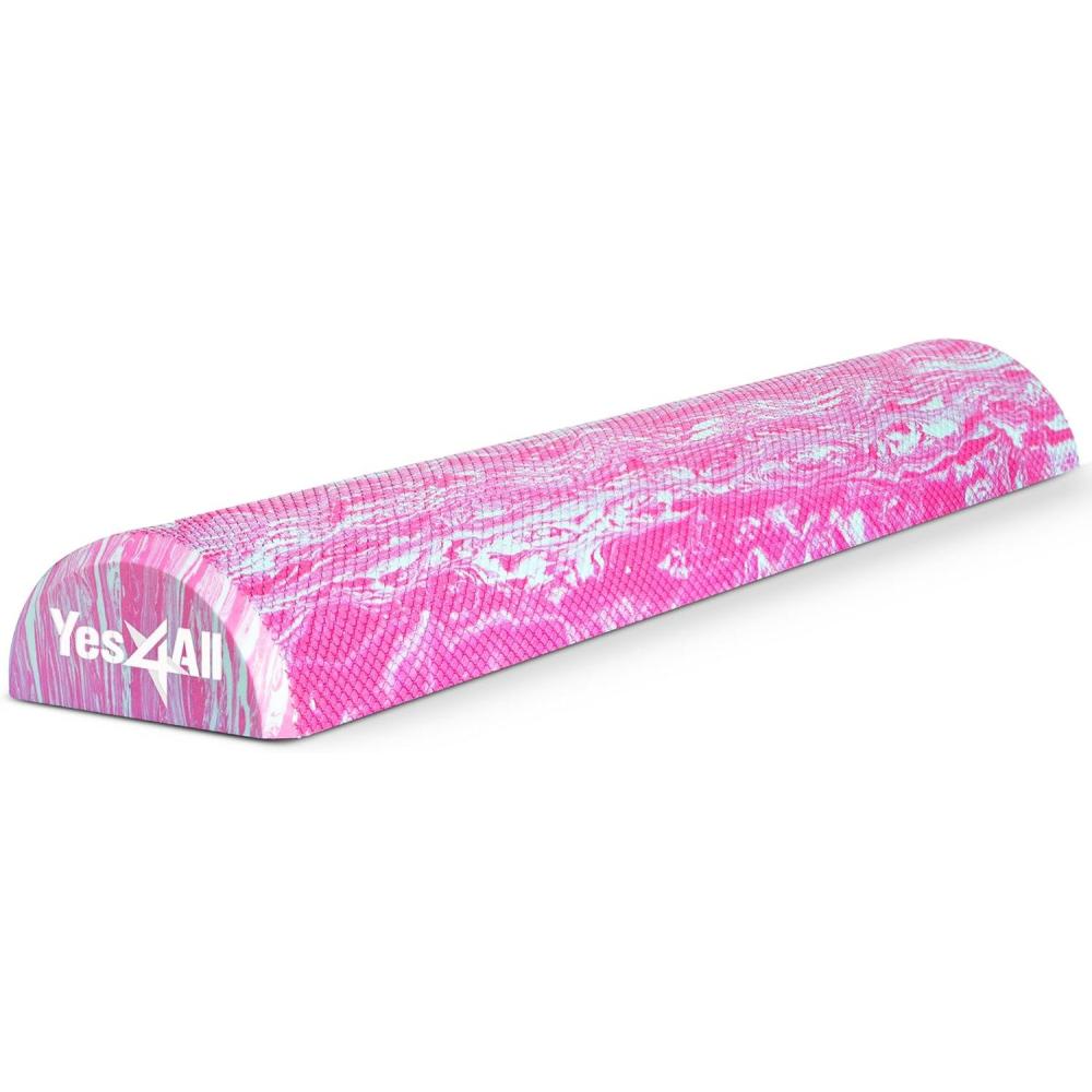 imageYes4All EVA Firm Foam Roller for Stretching Half Yoga Back Roller for Muscle Massage for Pilates Yoga Balance ampamp Core Exercises  1236 inches36inch  Unicorn Marble