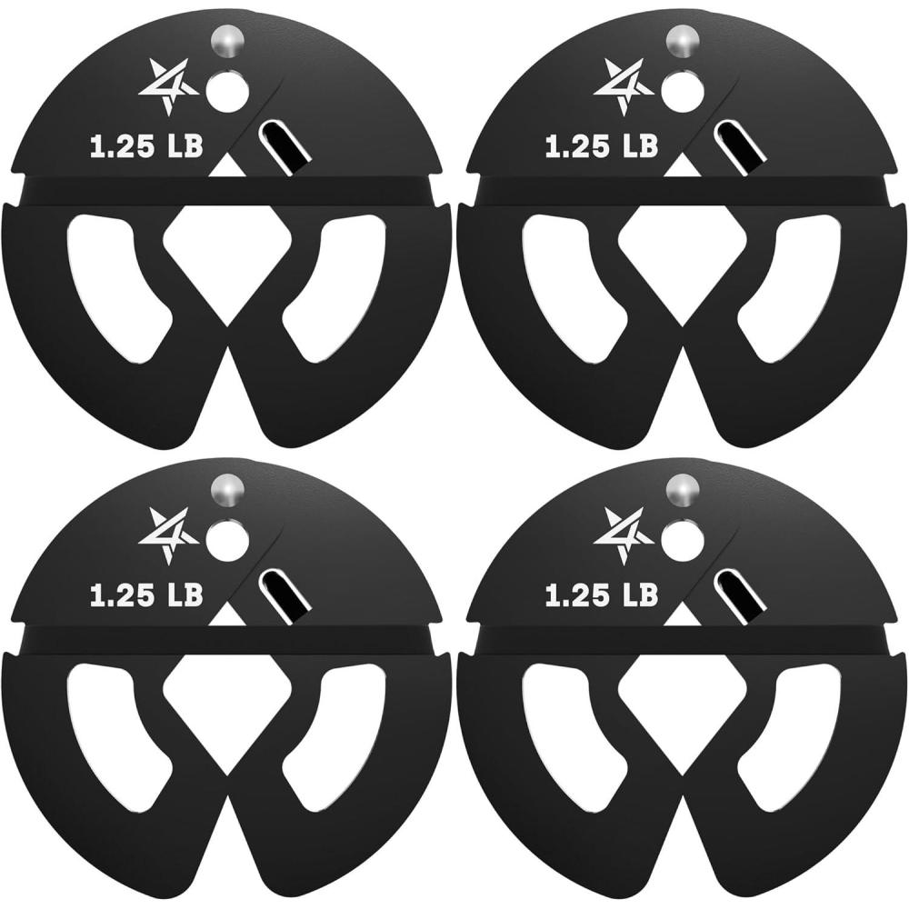 imageYes4All Fractional Weight Plates Set Available In Steel And Rubber Set of 246 Plates in 125LB 25LB or 5LB Sizes Micro Change Plates for Dumbbell and Olympic Barbell WeightliftingB 125LB x 4pcs Steel