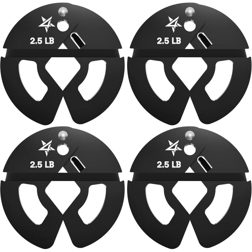 imageYes4All Fractional Weight Plates Set Available In Steel And Rubber Set of 246 Plates in 125LB 25LB or 5LB Sizes Micro Change Plates for Dumbbell and Olympic Barbell WeightliftingD 25LB x 4pcs Steel