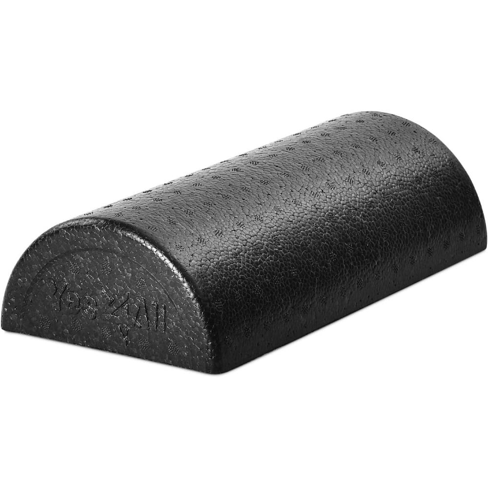 imageYes4All HighDensity EPP Half Round Back Roller Foam Exercise Foam Roller for Yoga Pilates ampamp Stretching  12 18 24 36 inchBlack