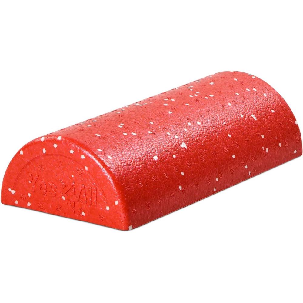 imageYes4All HighDensity EPP Half Round Back Roller Foam Exercise Foam Roller for Yoga Pilates ampamp Stretching 12 18 24 36 inchRed Snow