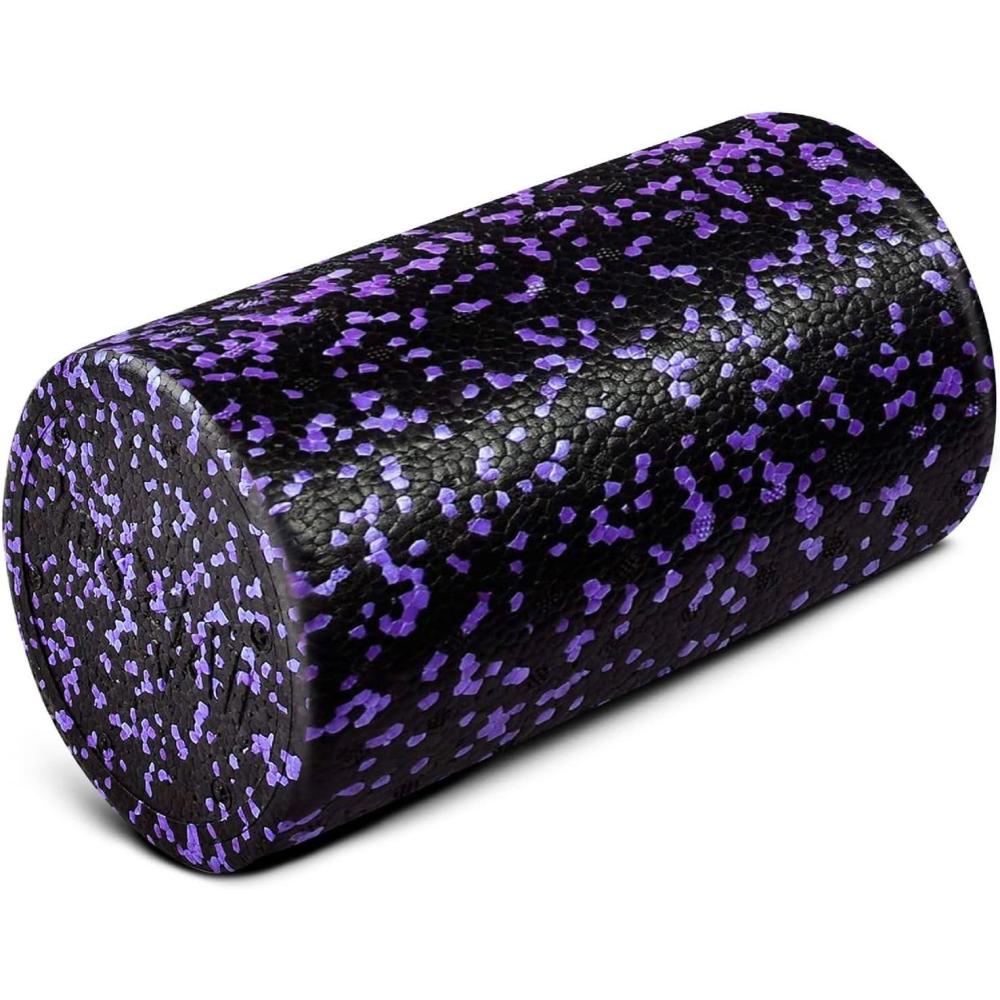 imageYes4All HighDensity EPP Round Back Roller Foam Exercise Foam Roller for Yoga Pilates ampamp Stretching  12 18 24 36 inchPurple Speckled