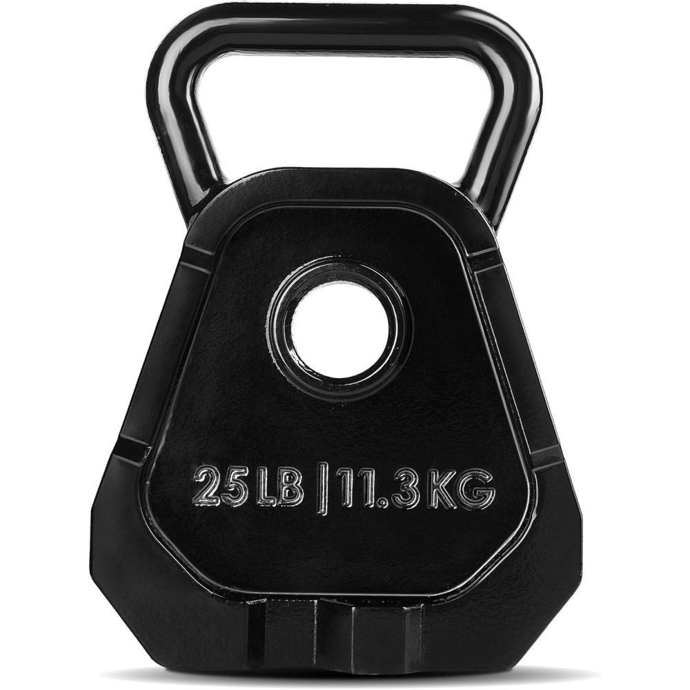 imageYes4All Kettlebell Special Shape Upgraded ampampMultifunctional for Advanced Training Solid Cast Iron Powder Coated Anti Slip Handle Strength Training EquipmentA25lbs Single