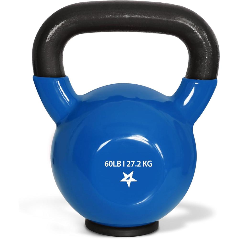 imageYes4All Kettlebells Rubber Base Kettlebell Set for Women Strength Training Kettlebells Weights 1065 lbsN 60LB Deep Blue