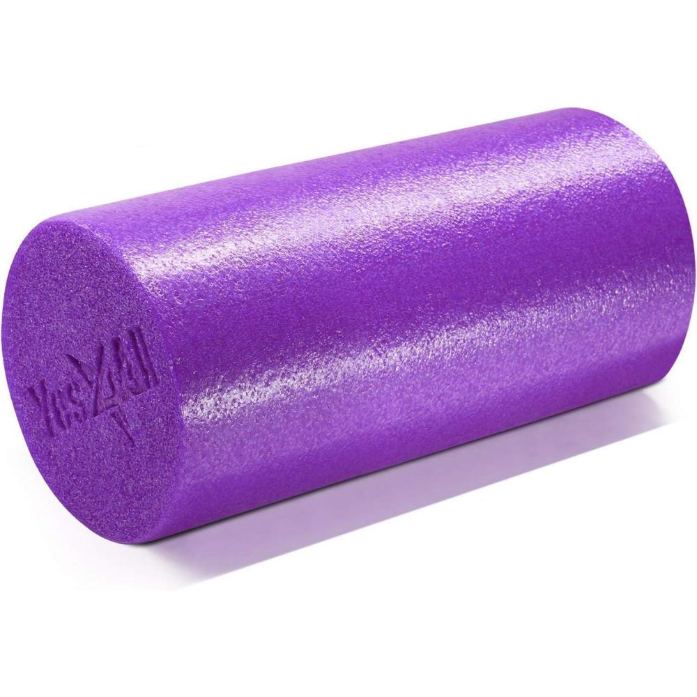 imageYes4All Medium Firm Round PE Foam Roller 12 18 24 36 Inches for Pilates Yoga Stretching Balance ampamp Core ExercisesPurple