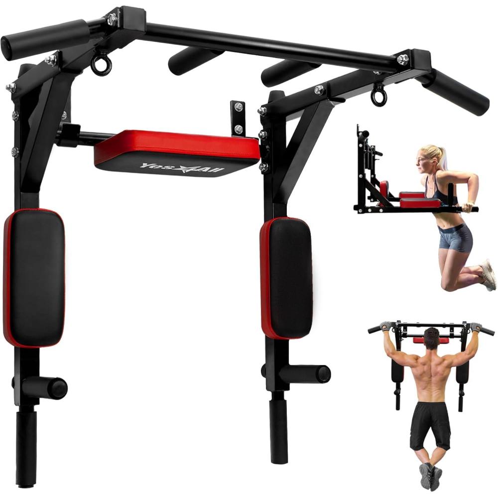 imageYes4All Pull Up Bar Wall Mounted  Multifunctional Wall Mounted Pull Up Bar for Home Gym Workout Strength Training EquipmentA Multifunctional Wall Mounted Pull Up Bar