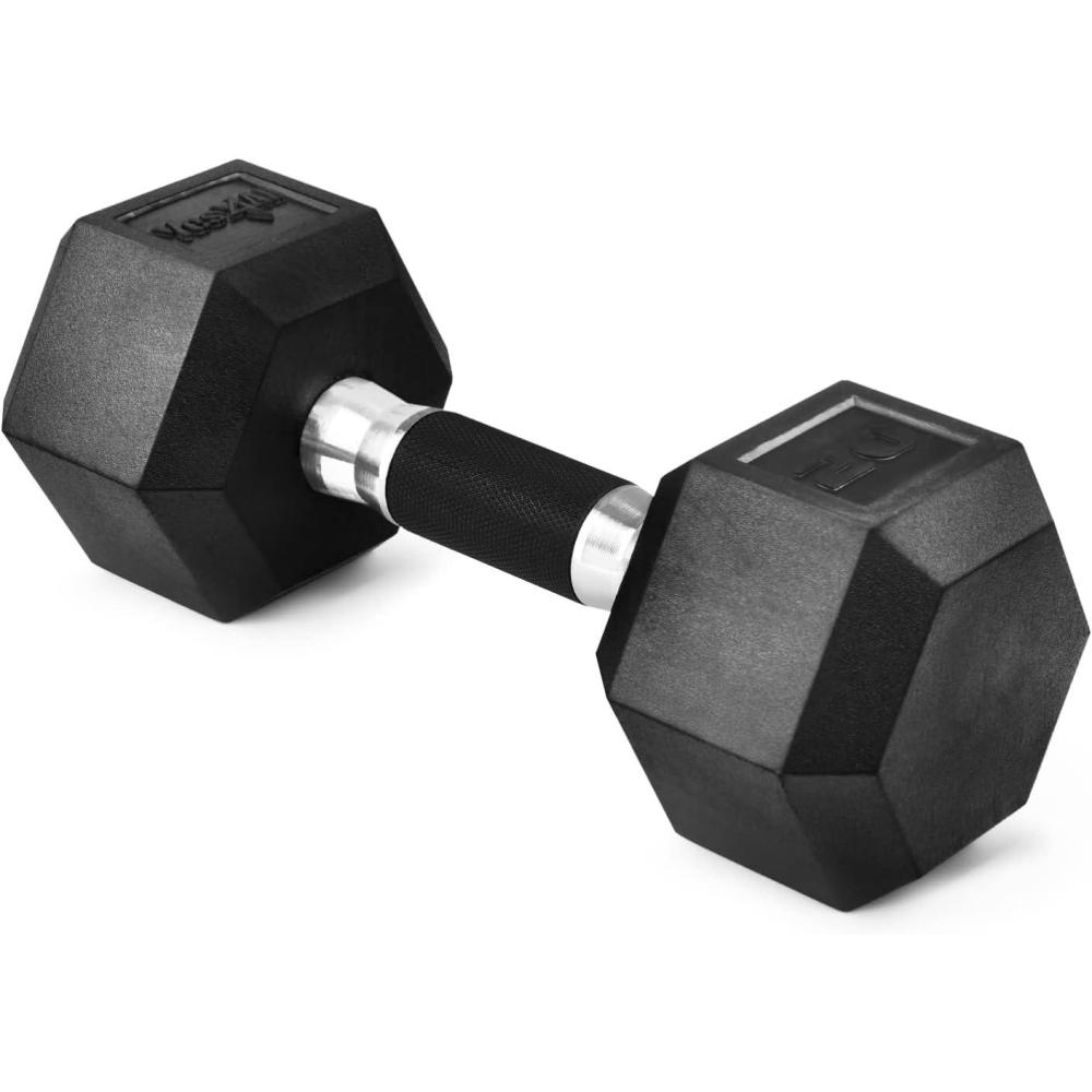 imageYes4All Rubber Grip Encased Hex Dumbbell Hand Weights With AntiSlip 550 LBS SingleD 20 Pounds