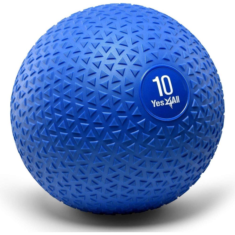 imageYes4All Slam Balls 1040lb Weighted Ball Weight Durable PVC Sand Filled Workout Dynamic Slam Ball for Core StrengthenBlue