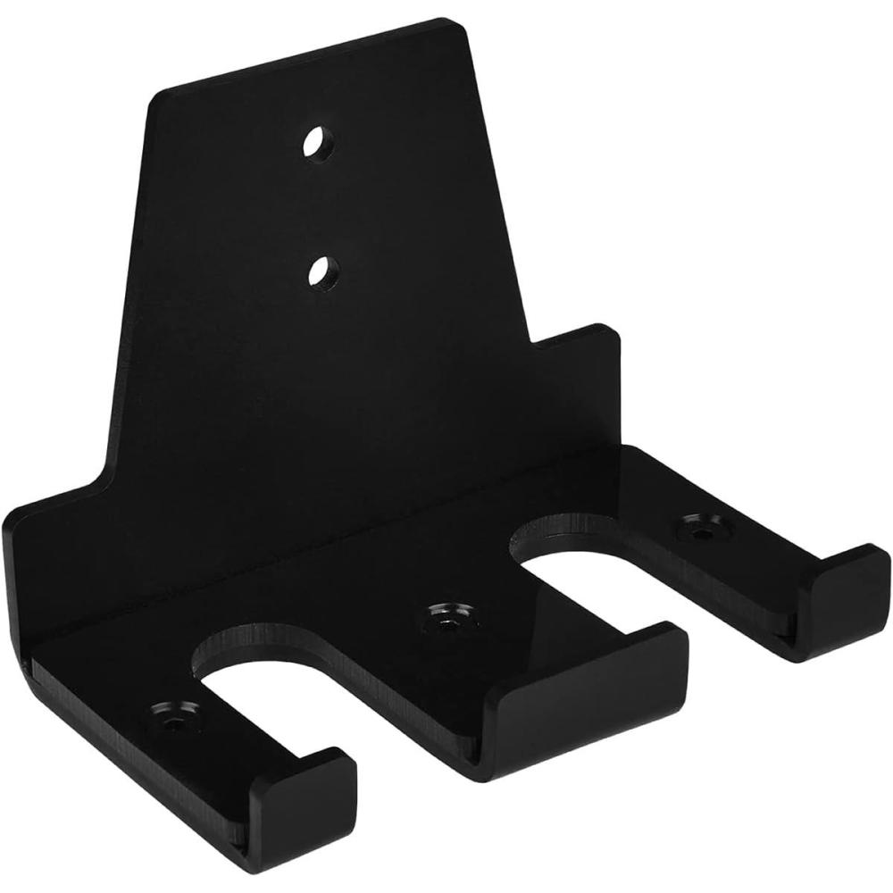 imageYes4All Vertical Wall Mounted Olympic Barbell Holder Barbell Storage Rack Hanging Barbell Rack for Home Fitness EquipmentC Black Vertical Wall Mounted 2 Bar