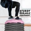 Yes4All 16″x16″ Adjustable High Step Aerobic Platform with 4 Risers, Height-Adjustable 4″-6”-8”-10”-12″ Step Aerobics Platform for Home Gym Exercise Fitness Workout