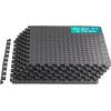 Yes4All 24SQFT-120SQFT Puzzle Exercise Mat for Home Gym, EVA Interlocking Foam Floor Tiles with Border for Workout Equipment(Black)