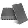 Yes4All 24SQFT-120SQFT Puzzle Exercise Mat for Home Gym, EVA Interlocking Foam Floor Tiles with Border for Workout Equipment(Grey)
