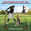 Yes4All 7x7ft Baseball Net with Batting Tee, Durable Softball Nets for Hitting and Pitching Practice, Backstop Net for Backyard Training