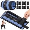 Yes4All Adjustable Wrist & Ankle Weights 3.5/5 LB Pair, Leg Weights for Women & Men, Weighted Arm Bands with Removable Sandbags for Fitness, Pilates, Walking, Strength Training – Versatile Colors(Blue)