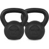Yes4All Cast Iron Kettlebell, Strength Training Kettlebells 5-80 Lb (5,10,15,20,25,30,35,40,45,50,60,70,80 Lb) for Full Body Workout, Push up, Strength Training – Single & Kettlebell Set of 2 for Men(F.Black 30lbs)