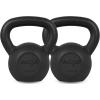 Yes4All Cast Iron Kettlebell, Strength Training Kettlebells 5-80 Lb (5,10,15,20,25,30,35,40,45,50,60,70,80 Lb) for Full Body Workout, Push up, Strength Training – Single & Kettlebell Set of 2 for Men(E.Black 25lbs)