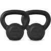 Yes4All Cast Iron Kettlebell, Strength Training Kettlebells 5-80 Lb (5,10,15,20,25,30,35,40,45,50,60,70,80 Lb) for Full Body Workout, Push up, Strength Training – Single & Kettlebell Set of 2 for Men(C.Black 15lbs)