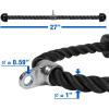 Yes4All Deluxe Tricep Rope Cable Attachment, 27 & 36 inch with 4 Colors, Exercise Machine Attachments Pulley System Gym Pull Down Rope with Carabiner