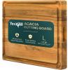 Yes4All Durable Teak Cutting Boards for Kitchen, [20”L x 15”W x 1.5” Thick] Large Edge Grain Cutting Board, Pre Oiled Wood Cutting Boards, Thick Chopping Board w/Juice Grooves and Easy Grip Handle(Acacia)