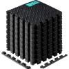 Yes4All EVA Interlocking Mats, Puzzle Floor Tiles, Foam Floor Padding with Border for Furniture, Home Space, Living Room, Garage 11,15,32,99 SQFT(Black)