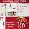 Yes4All Freestanding Volleyball Net with 5 Adjustable Heights, 12ft Portable Volleyball Net for Backyard & Beach, Special Low Middle Bar for Volleyball Outdoor Net to Reduce Tripping