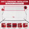 Yes4All Freestanding Volleyball Net with 5 Adjustable Heights, 12ft Portable Volleyball Net for Backyard & Beach, Special Low Middle Bar for Volleyball Outdoor Net to Reduce Tripping
