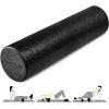Yes4All High-Density EPP Round Back Roller Foam, Exercise Foam Roller for Yoga, Pilates & Stretching – 12, 18, 24, 36 inch(B. Black)