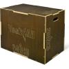 Yes4All Plyo Box, 3-in-1 Wooden Box Jumps for Home Gym, 450 lbs Boxes Step Up with Smooth Edges & Wide Built-in Handles for Jumping, Strength Training, Lunges, Squats, Dips(C. Wood – Moss Brown)