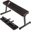 Yes4All 41/45 Inches Flat Weight Bench – 2.5″ Thick Cushion Foldable Bench Press with Non-Slip Foot Caps(Black)