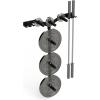 Yes4All 6 Pegs & 4 Barbell Storage Racks Load Up to 1190 LBS – Wall Mounted Weight Plate Tree & Barbell Holder(A. Wall Mounted (Black))