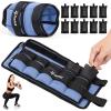 Yes4All Adjustable Wrist & Ankle Weights 3.5/5 LB Pair, Leg Weights for Women & Men, Weighted Arm Bands with Removable Sandbags for Fitness, Pilates, Walking, Strength Training – Versatile Colors(Blue)