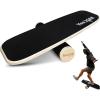 Yes4All Balance Board Sports Trainer, Surf Trainer Board With Adjustable Stoppers, Improve Core Strength and Balance Control(B. Black)
