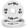 Yes4All Fractional Weight Plates Set, Available In Steel And Rubber, Set of 2/4/6 Plates in 1.25LB, 2.5LB, or 5LB Sizes, Micro Change Plates for Dumbbell and Olympic Barbell Weightlifting(I. 1.25LB x 2pcs (Rubber))