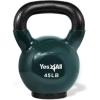 Yes4All Kettlebells Rubber Base, Kettlebell Set for Women, Strength Training Kettlebells Weights (10-65 lbs)(K. 45LB – Midnight Green)