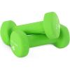 Yes4All Neoprene Coated Dumbbell Hand Weight Sets of 2 – Multiple Weight Options with 15 Colors, Anti-roll, Anti-Slip, Hexagon Shape(B. Light Green – 3lbs – Pair)