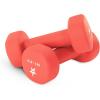 Yes4All Neoprene Coated Dumbbell Hand Weight Sets of 2 – Multiple Weight Options with 15 Colors, Anti-roll, Anti-Slip, Hexagon Shape(H. Dark Red – 9lbs – Pair)