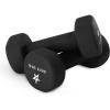 Yes4All Neoprene Coated Dumbbell Hand Weight Sets of 2 – Multiple Weight Options with 15 Colors, Anti-roll, Anti-Slip, Hexagon Shape(I. Black – 10lbs – Pair)