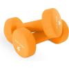Yes4All Neoprene Coated Dumbbell Hand Weight Sets of 2 – Multiple Weight Options with 15 Colors, Anti-roll, Anti-Slip, Hexagon Shape(M. Dark Orange – 15lbs – Pair)