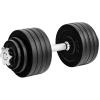 Yes4All Old School Adjustable Dumbbell Set with Weight Plates, Star Lock Collars/Connector, 40lbs to 200lbs Adjustable Weight Plates Set(G. 52.5LB Dumbbell Single – Black)