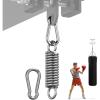 Yes4All Punching Bag Hanger, Heavy Bag Spring 555 LB Capacity, Stainless Steel Hanging Kit with Spring Hook & Carabiner, Indoor & Outdoor Mounting for Boxing Bags & Recreation(Spring & Snap hook)