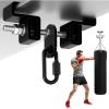 Yes4All Punching Bag Hanger, Stainless Steel Swivel Chain with 4 Snap Hooks for Heavy Bag, Gym Swing, Trapeze, and Hammock(I-Beam Hanger with Carabiner)