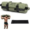 Yes4All Sandbags for Working Out, Adjustable Sand Bags for Weight Training with Handles, Multiple Colors & Sizes 5-200lbs(A. Army Green – S (5-25 Lbs))