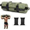 Yes4All Sandbags for Working Out, Adjustable Sand Bags for Weight Training with Handles, Multiple Colors & Sizes 5-200lbs(B. Army Green – M (25-75 Lbs))